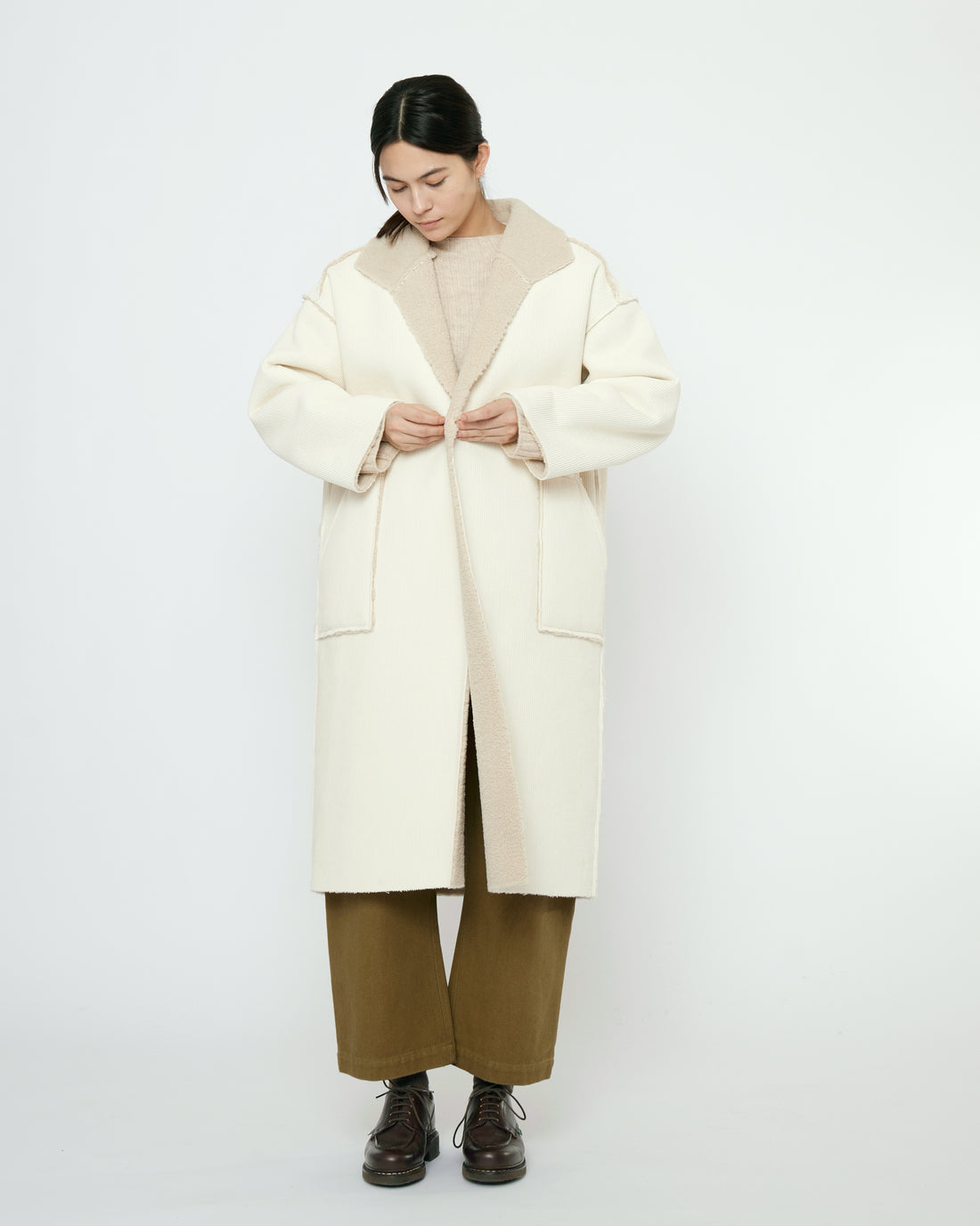 Double Faced Corduroy Coat - FW25 - Off-White
