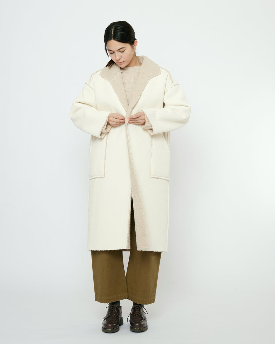 Double Faced Corduroy Coat - FW25 - Off-White