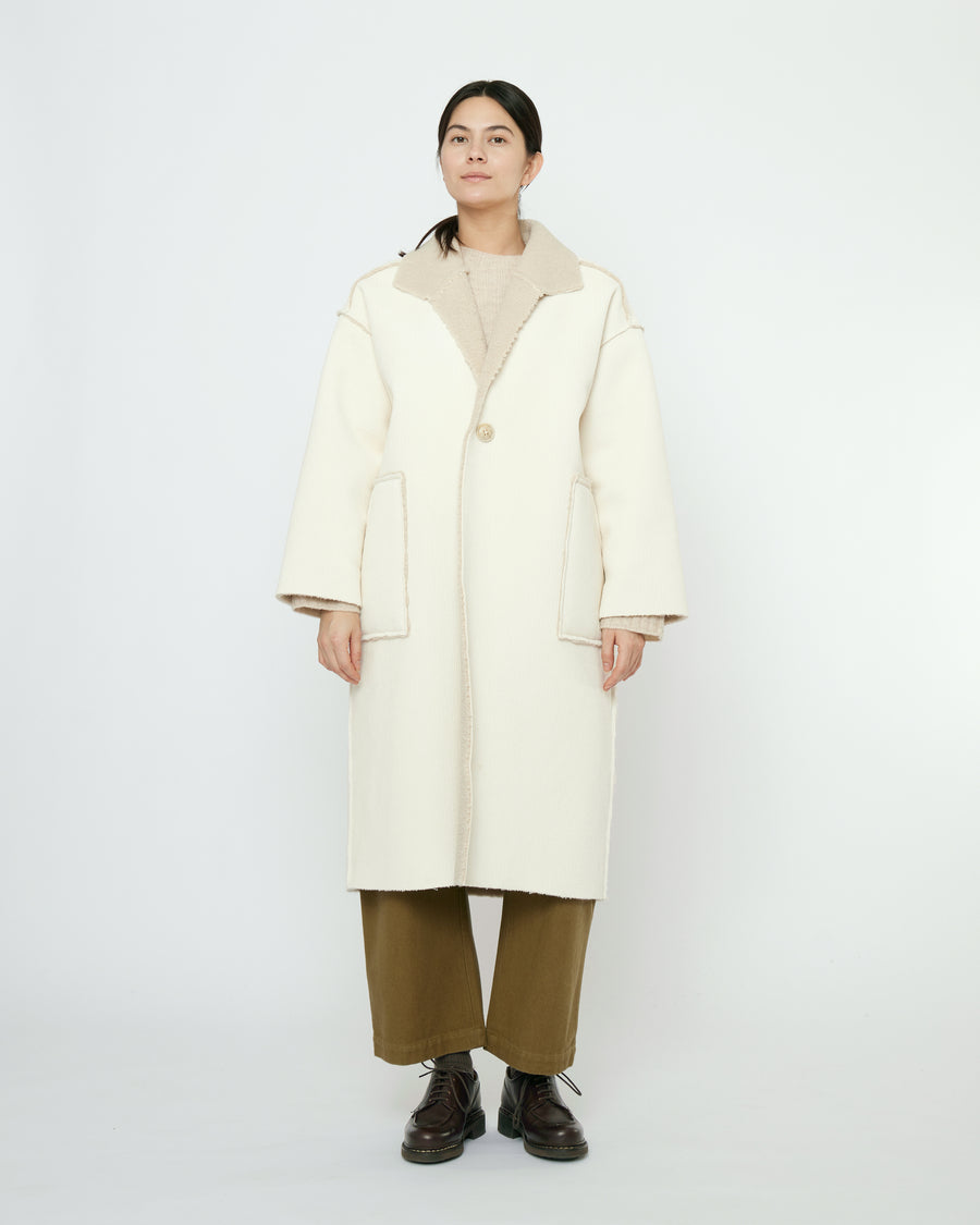 Double Faced Corduroy Coat - FW25 - Off-White