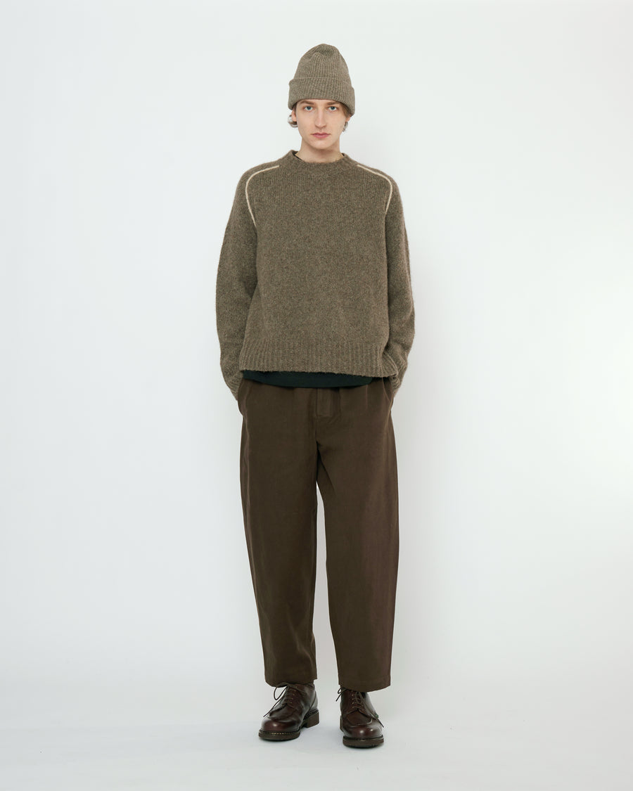 Signature Elastic Pull-Up Trouser - Fall Edition - Taupe Brown