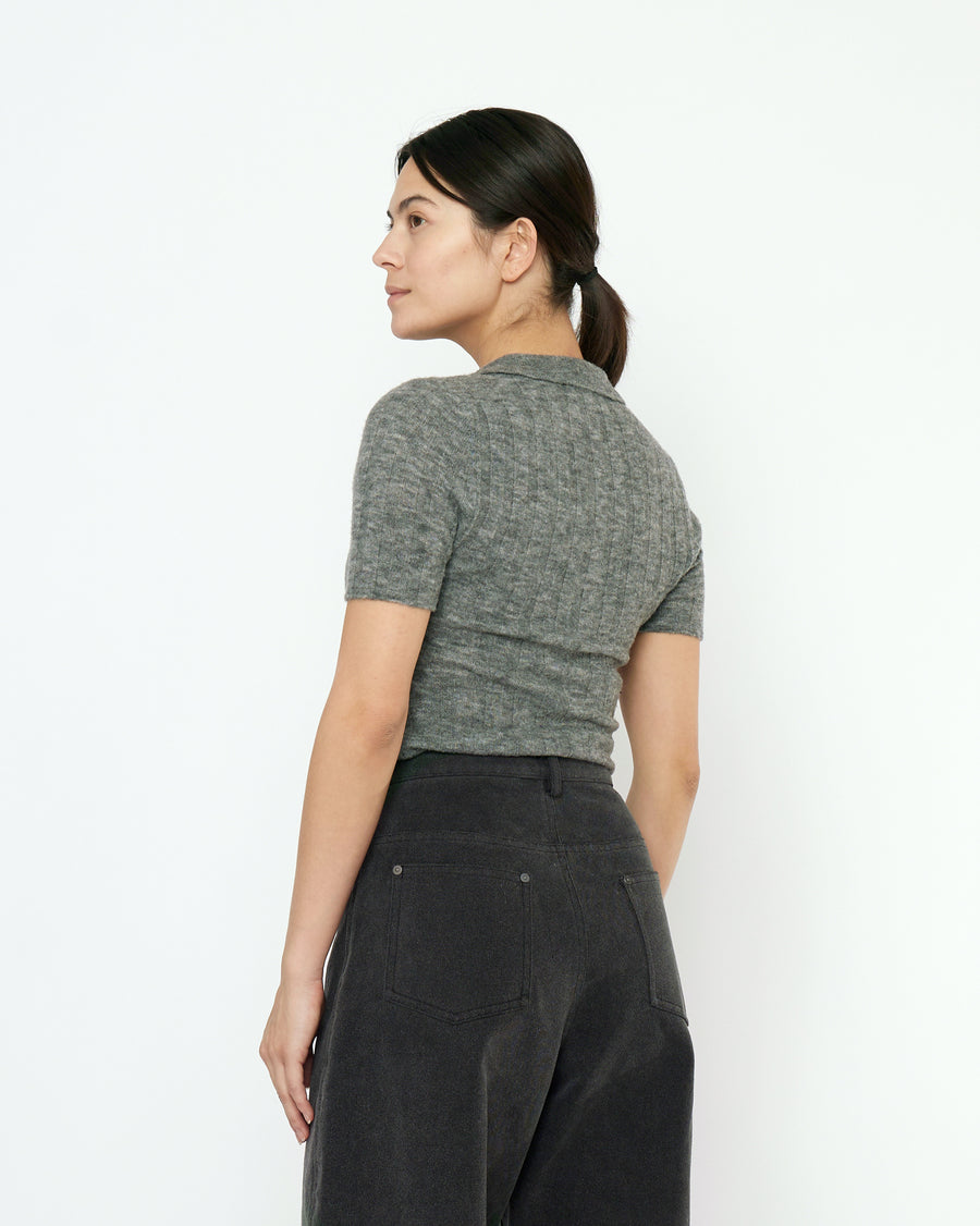 Collared Short Sleeves - FW25 - Heathered Gray