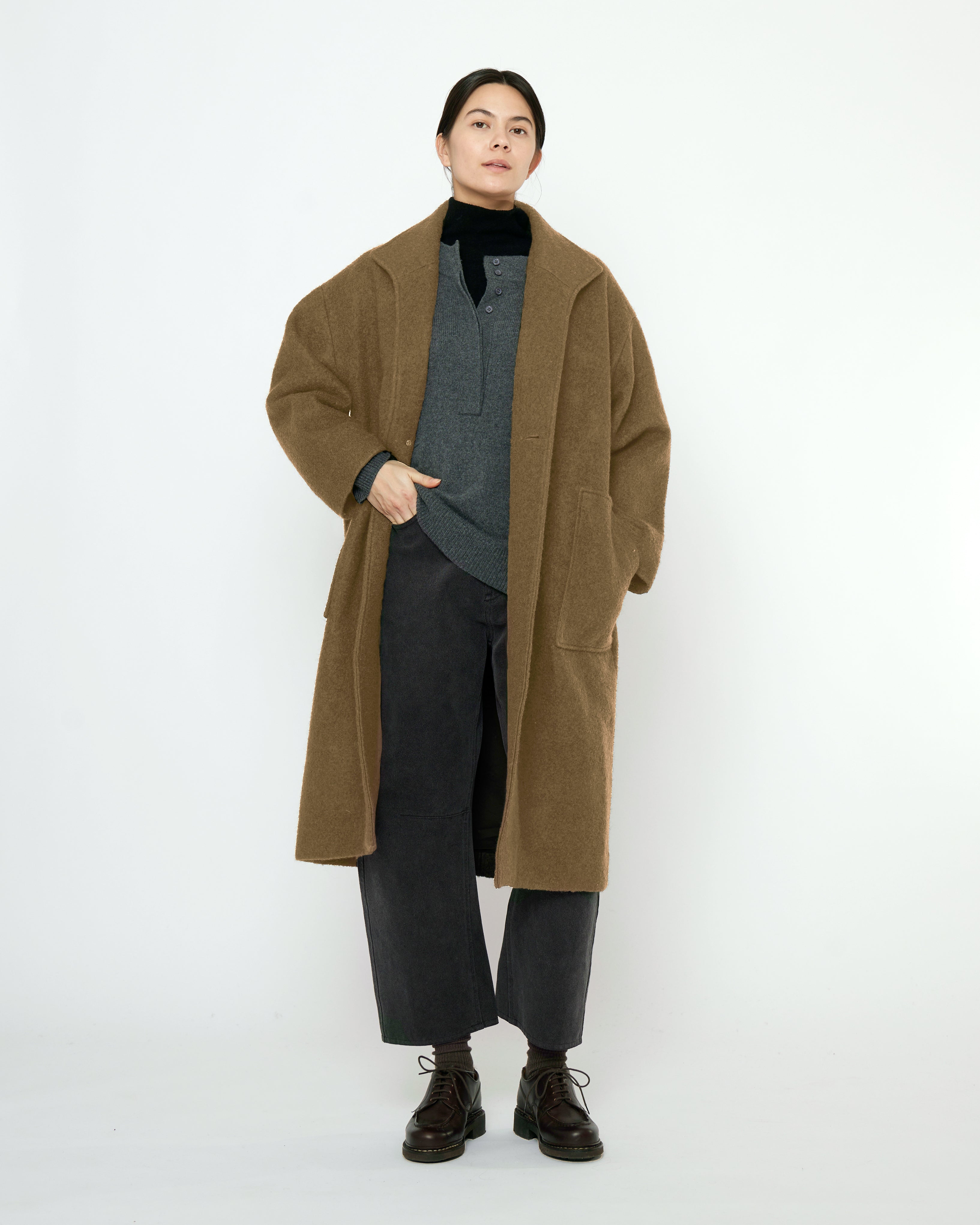 Fall Lapel Coat - FW25 - Kelp