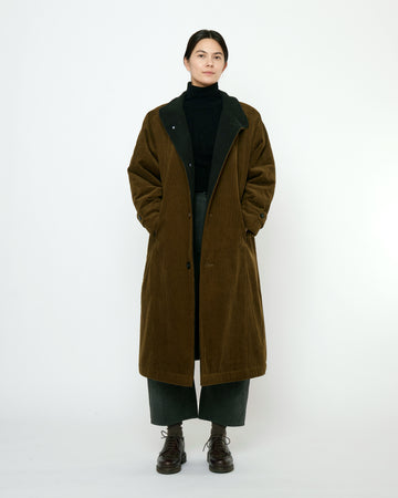 Padded Corduroy Fleece Coat - FW25 - Deep Olive