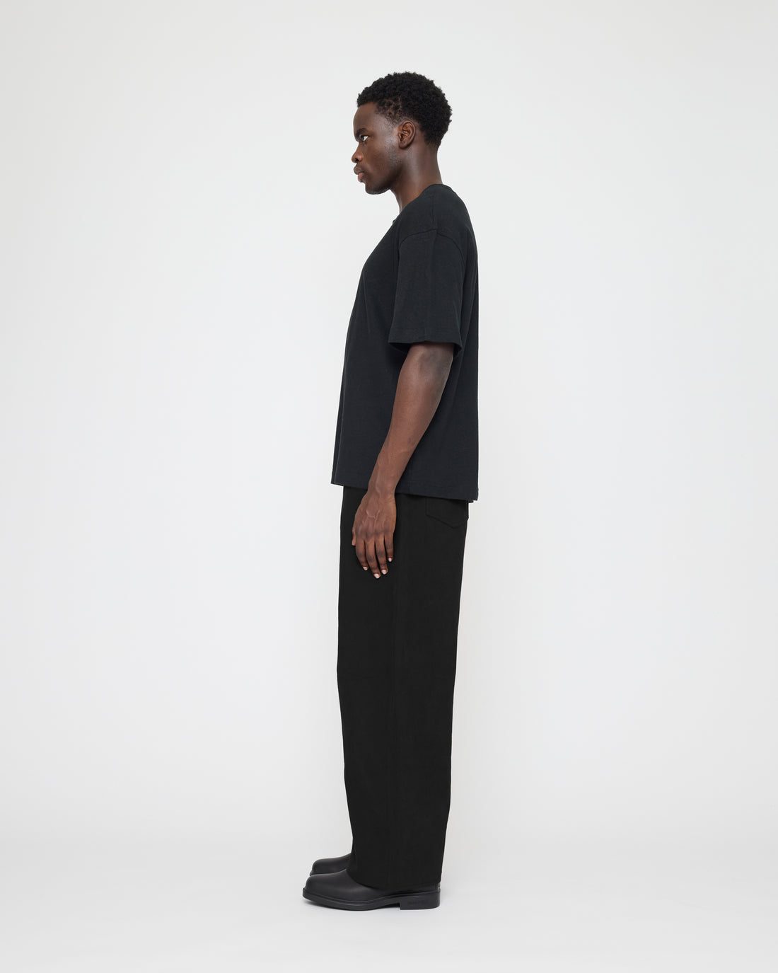 Signature Curve Legged Work Trouser - Brushed Canvas Edition - Black