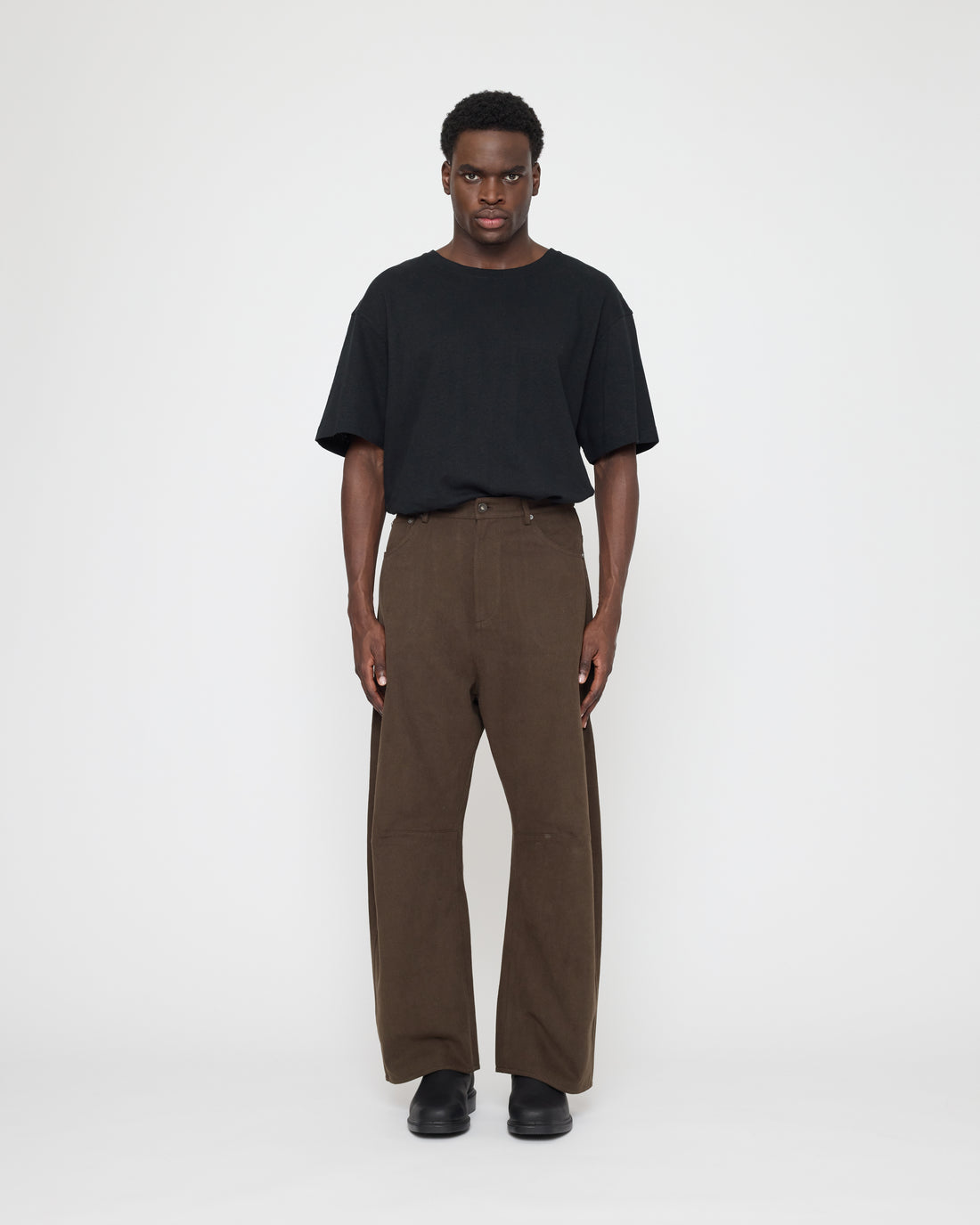 Signature Curve Legged Work Trouser - Brushed Canvas Edition - Taupe Brown