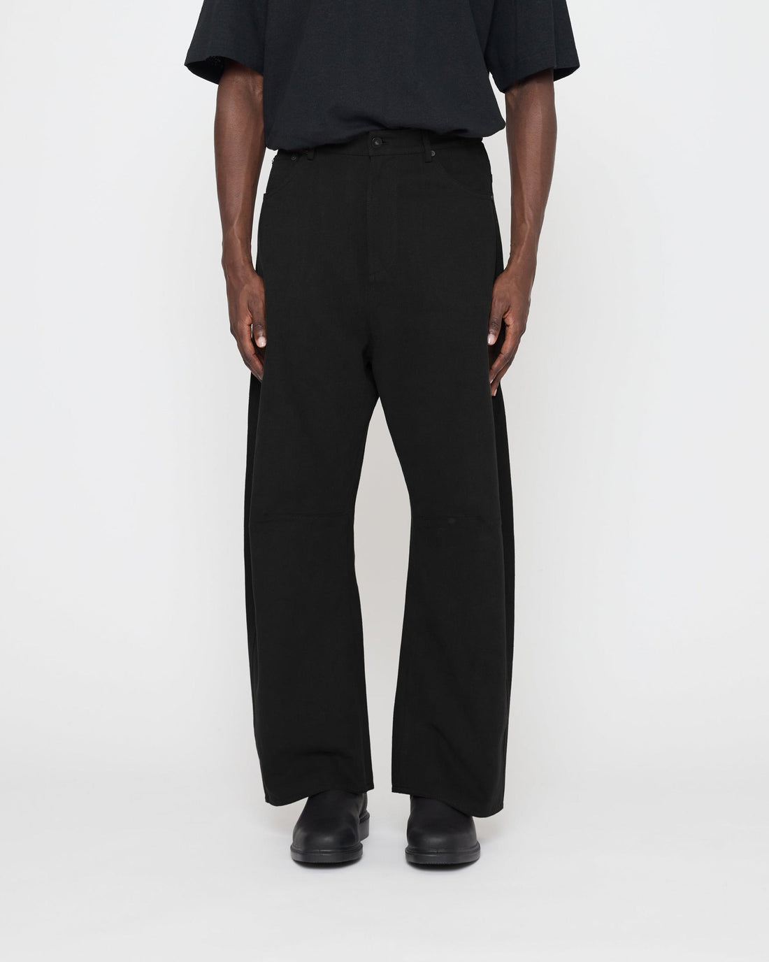 Signature Curve Legged Work Trouser - Brushed Canvas Edition - Black