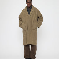 Lapel Wool Coat - FW26 - Sand Kelp