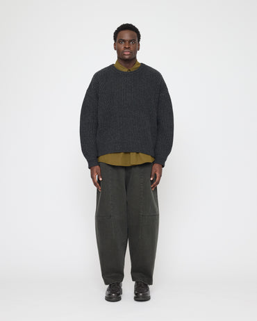 Chunky Poet Sleeves Sweater - FW26 - Charcoal