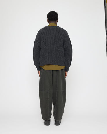 Chunky Poet Sleeves Sweater - FW26 - Charcoal