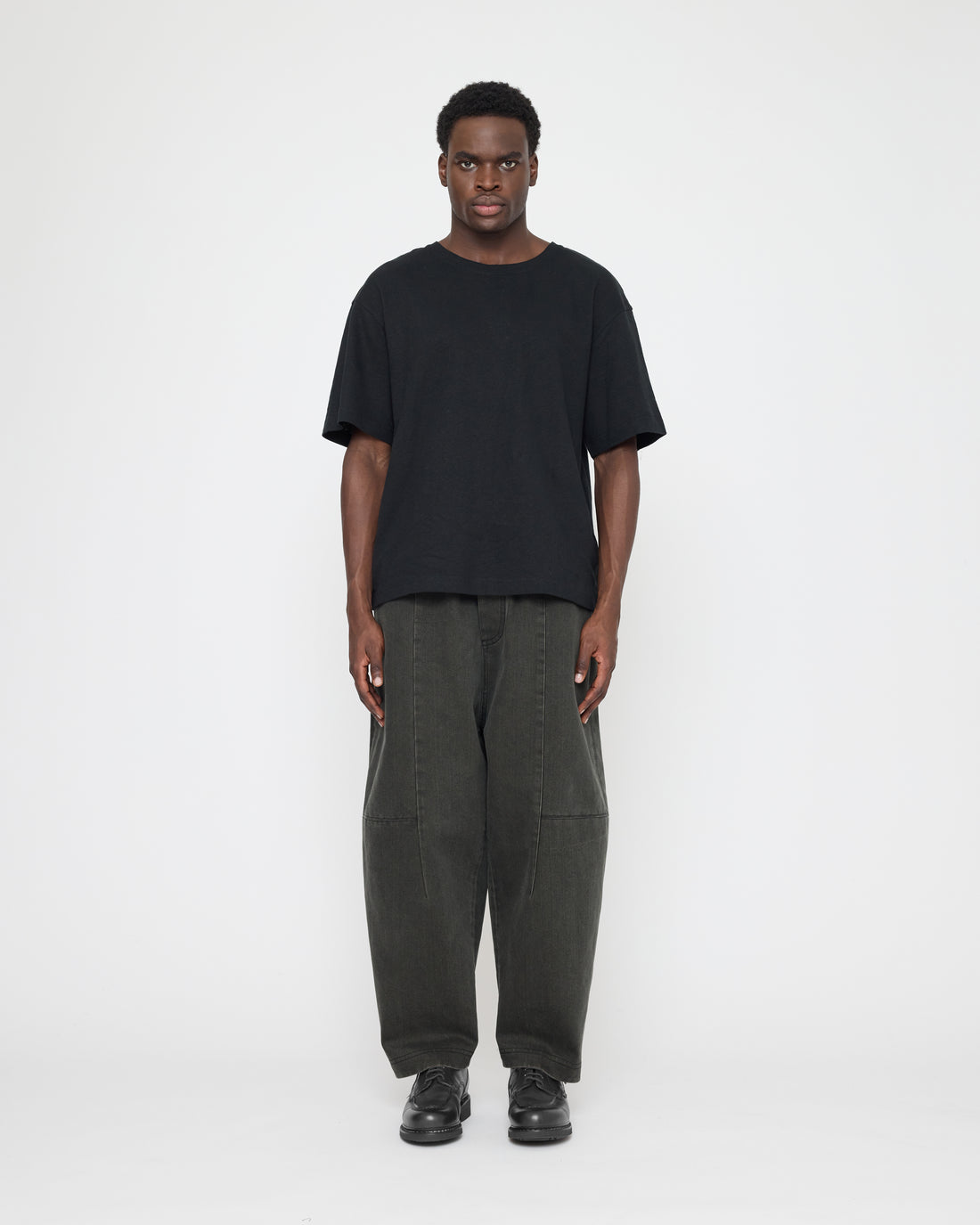 Elastic Panel Barrel Trouser - FW26 - Washed Black