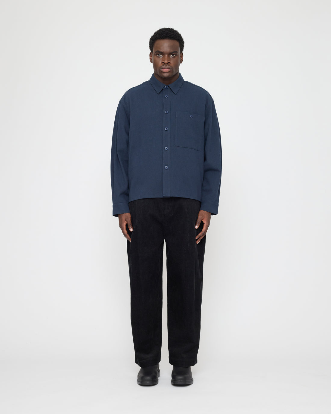 Pleated Trouser - Corduroy Edition - FW26 - Black Corduroy