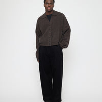 Collared Cropped Cardigan - FW26 - Espresso