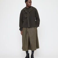 Pleated Culotte - Soft Denim Edition - FW26 - Olive