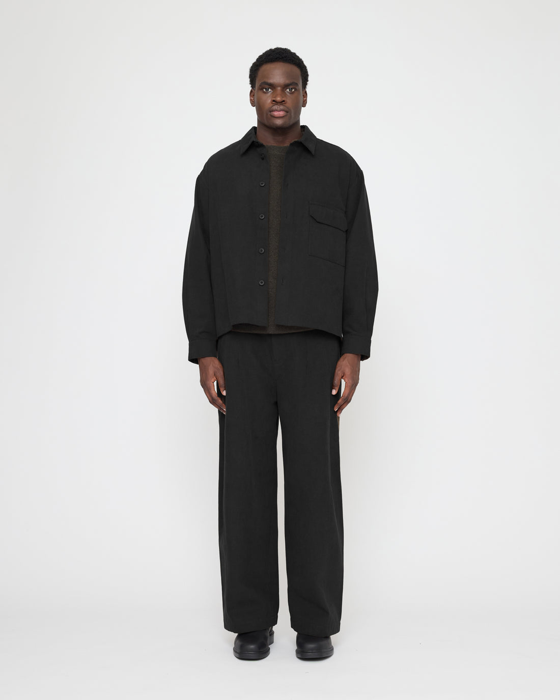 Signature Flat Hem Shirt - Brushed Canvas Edition - Black