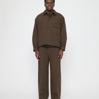 Signature Flat Hem Shirt - Brushed Canvas Edition - Taupe Brown