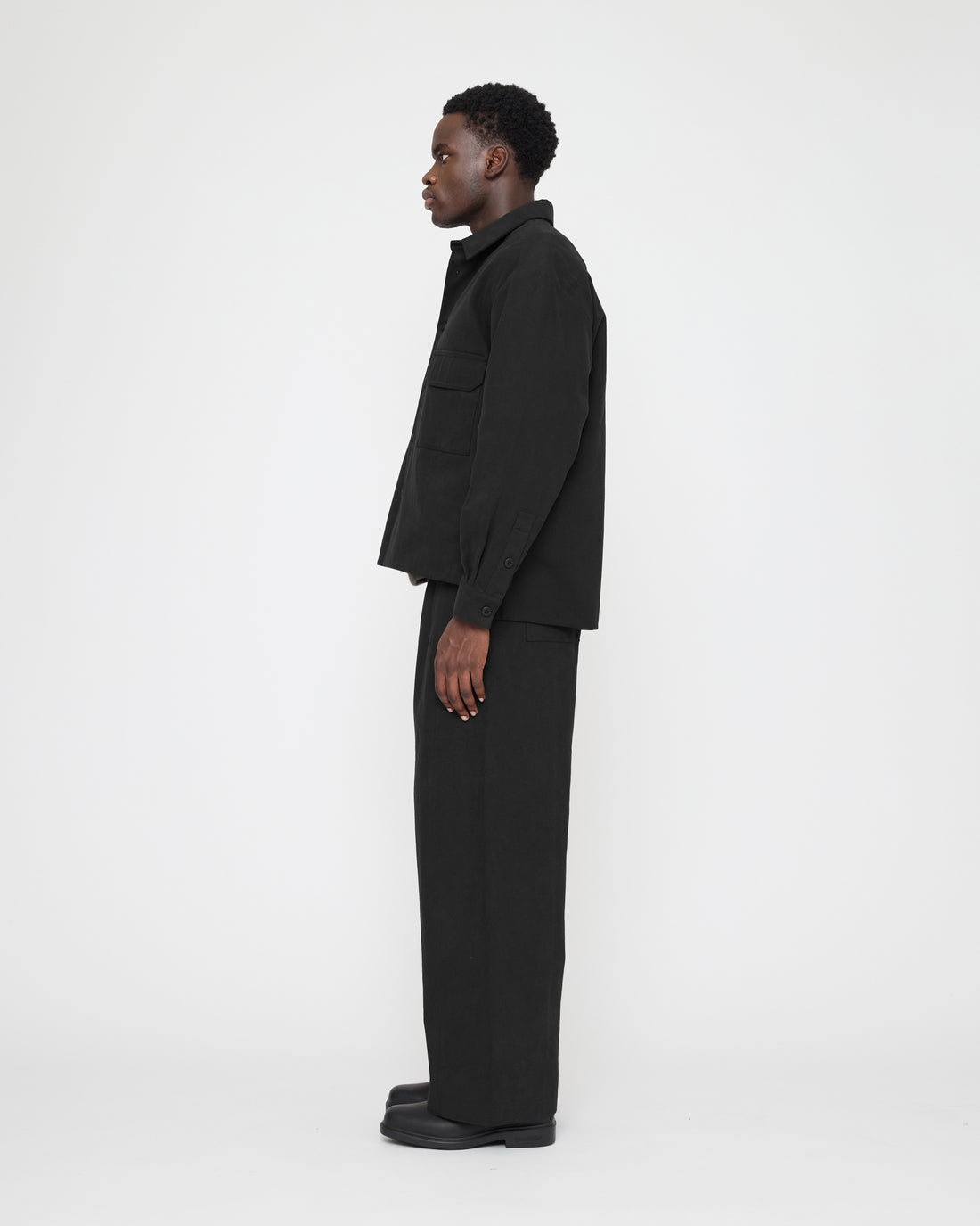 Signature Flat Hem Shirt - Brushed Canvas Edition - Black