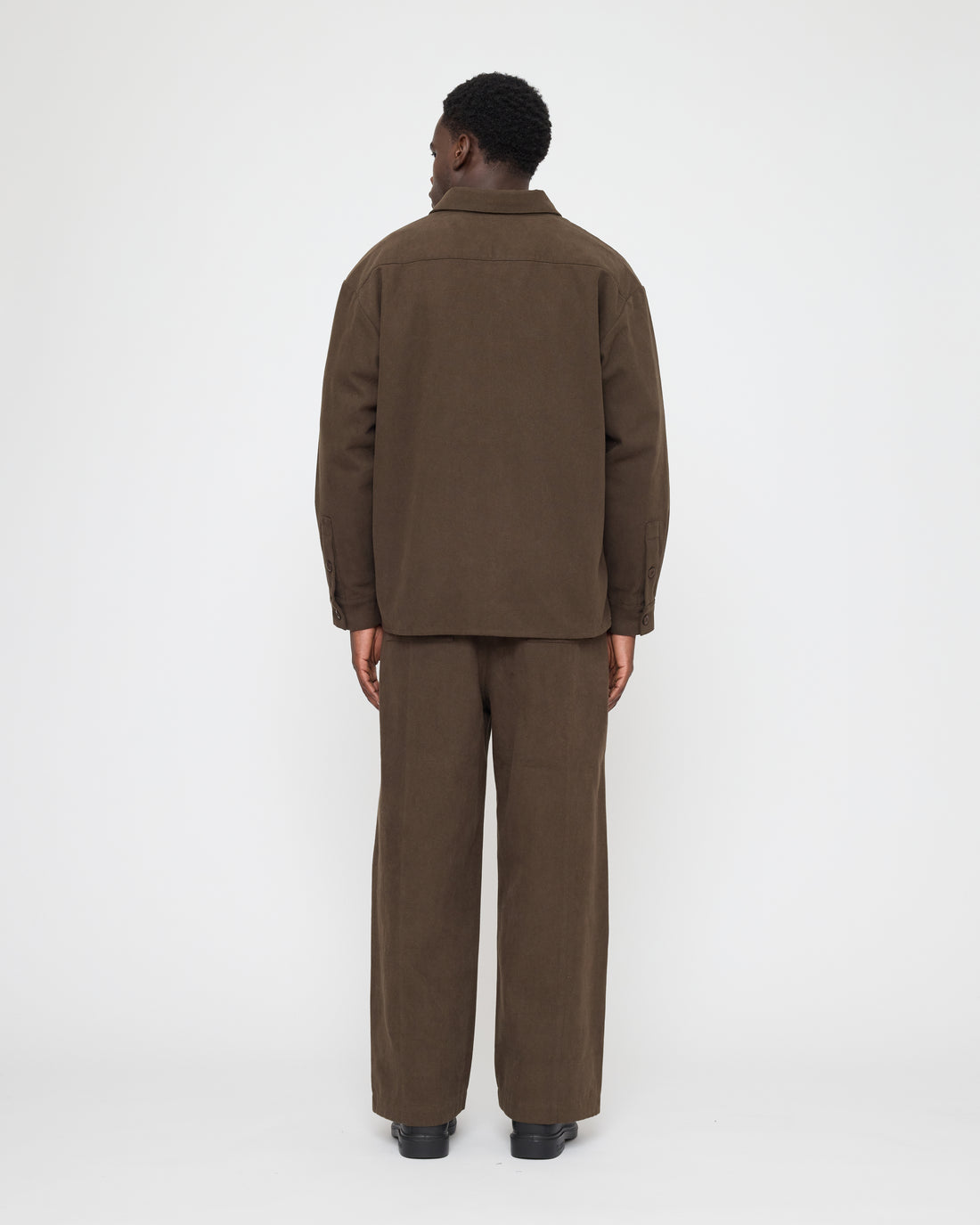 Signature Flat Hem Shirt - Brushed Canvas Edition - Taupe Brown