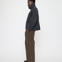 Chunky Ribbed Turtleneck Sweater - FW26 - Charcoal