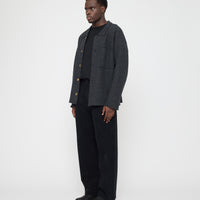 Signature Boiled Wool Shirt - Charcoal