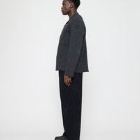Signature Boiled Wool Shirt - Charcoal