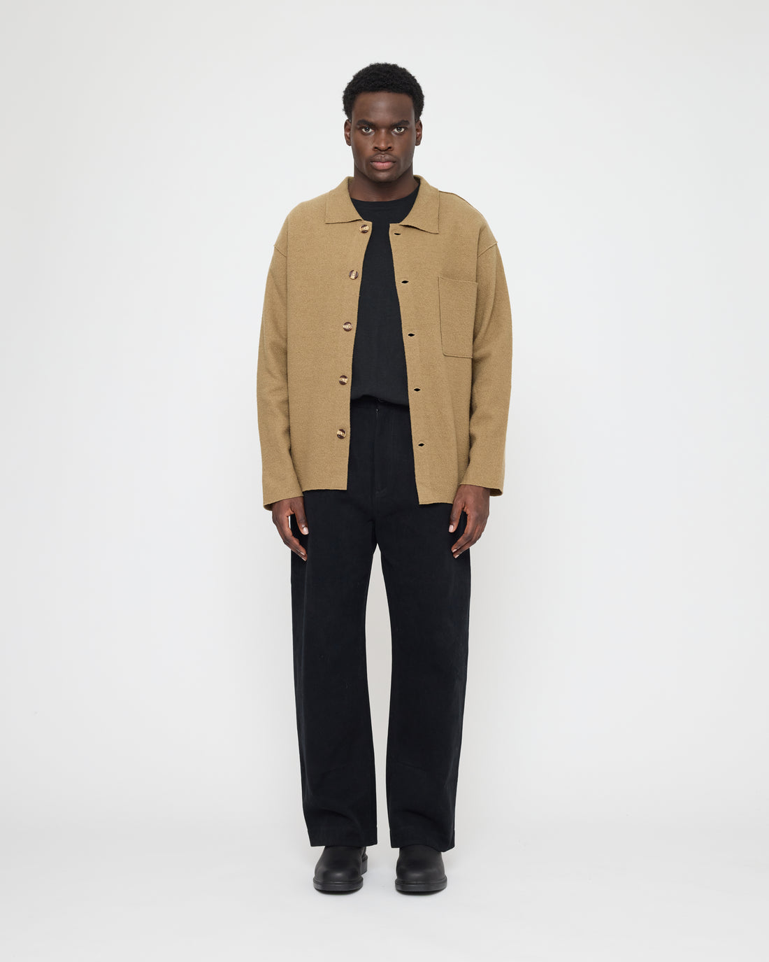 Signature Boiled Wool Shirt - Kelp