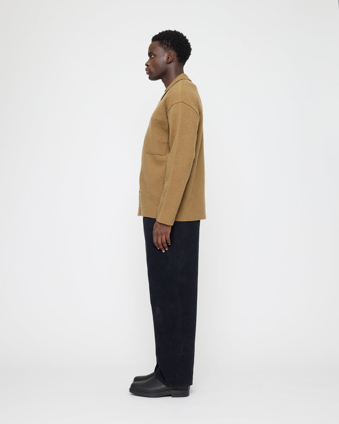 Signature Boiled Wool Shirt - Kelp