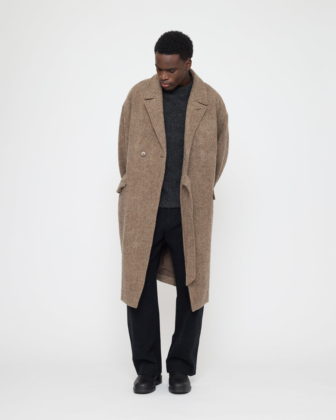 Blazer Wrap Coat - FW26 - Herringbone Clay