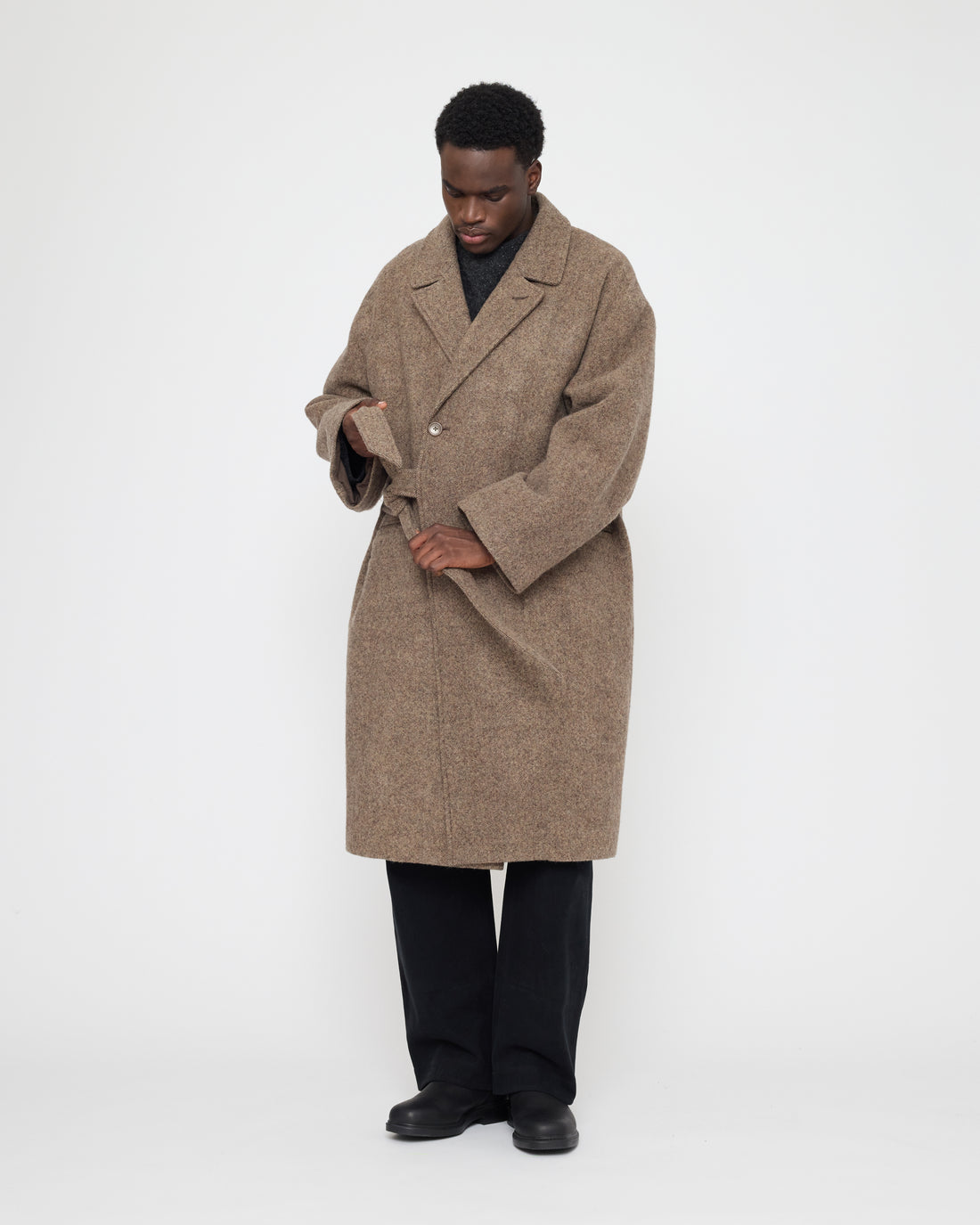 Blazer Wrap Coat - FW26 - Herringbone Clay