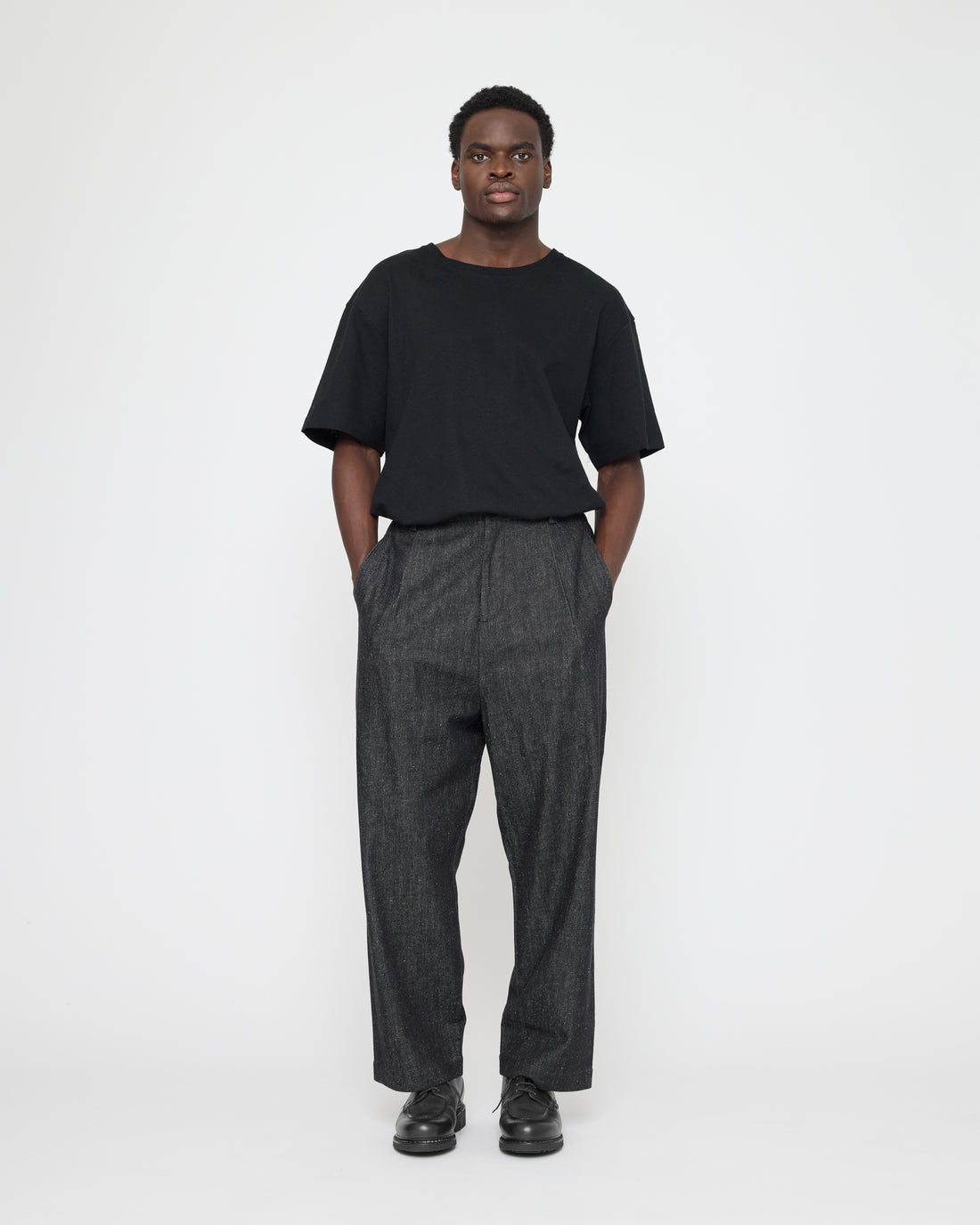 Drop-Crotch Trouser - Soft Denim Edition - FW26 - Black