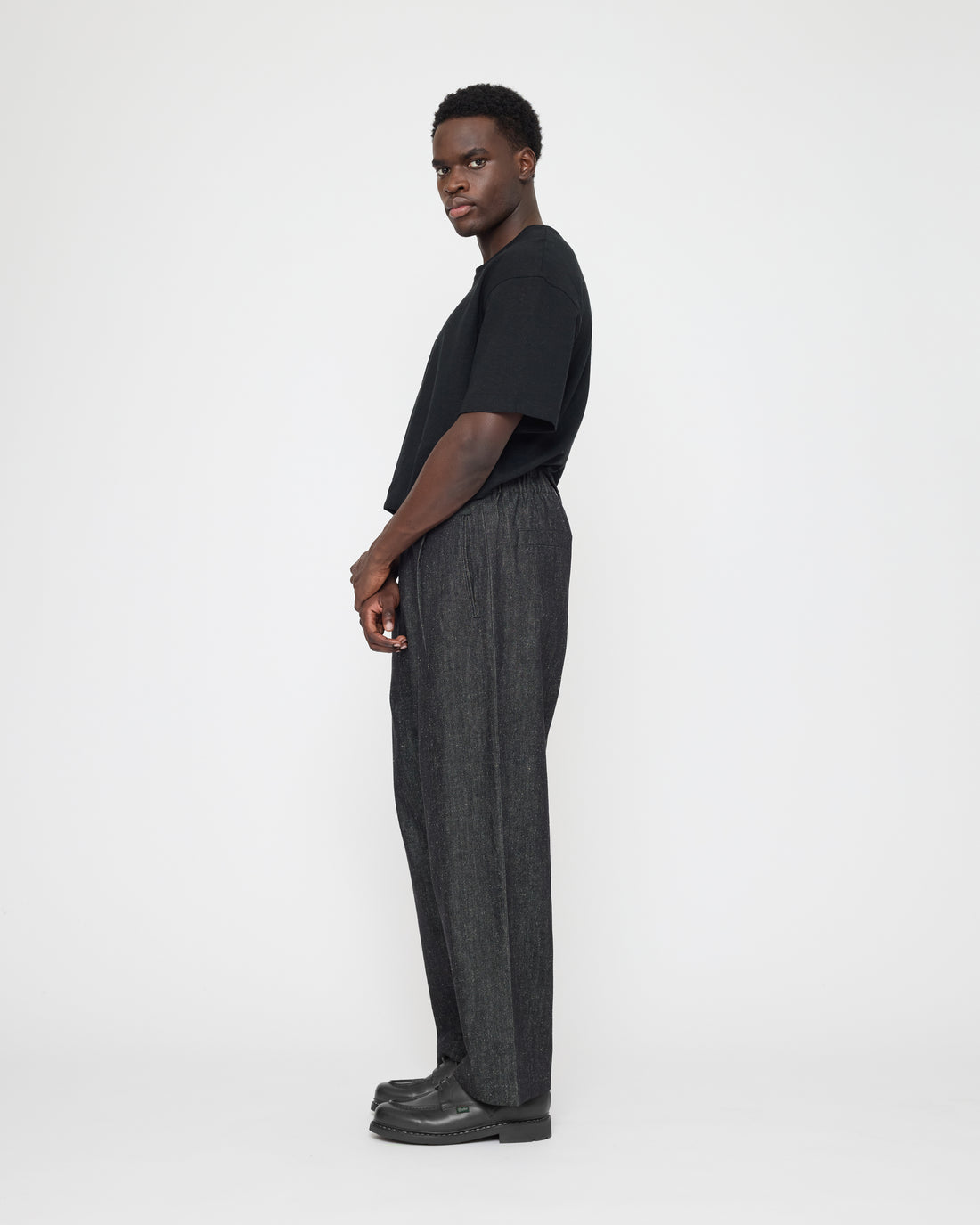 Drop-Crotch Trouser - Soft Denim Edition - FW26 - Black
