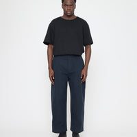 Signature Pleated Trouser - Brushed Canvas Edition - Navy