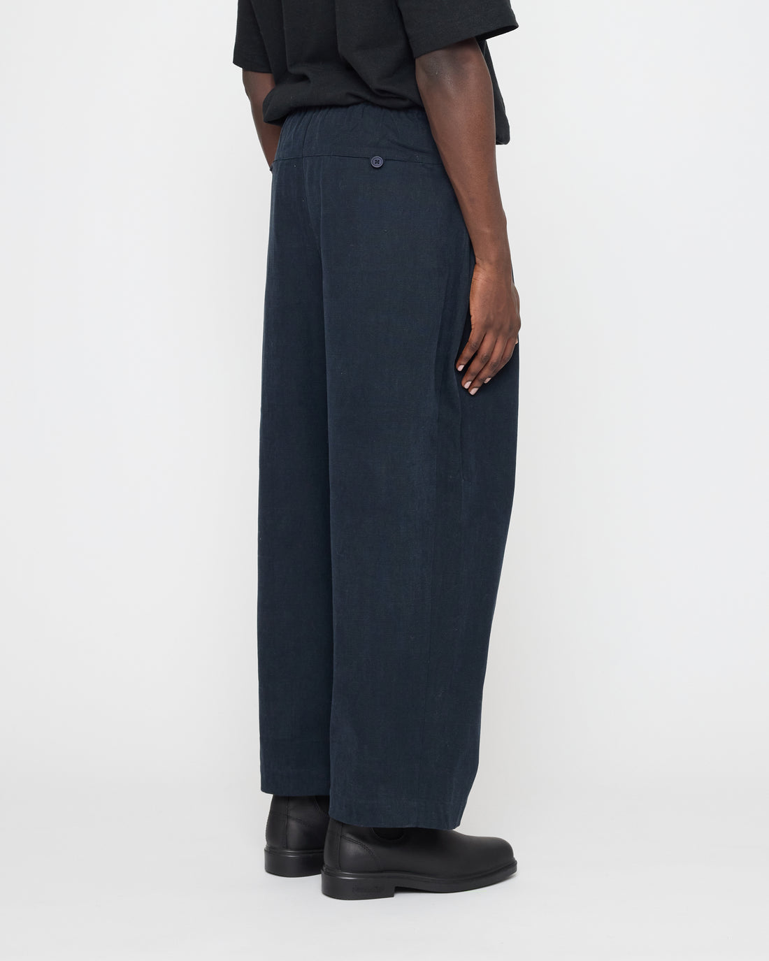 Signature Pleated Trouser - Brushed Canvas Edition - Navy