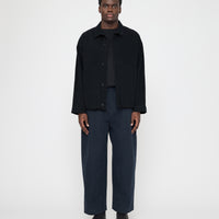 Signature Panel Pockets Shirt Jacket - Brushed Canvas Edition - Black
