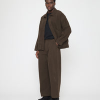 Signature Panel Pockets Shirt Jacket - Brushed Canvas Edition - Taupe Brown