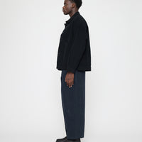Signature Panel Pockets Shirt Jacket - Brushed Canvas Edition - Black