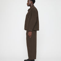 Signature Panel Pockets Shirt Jacket - Brushed Canvas Edition - Taupe Brown