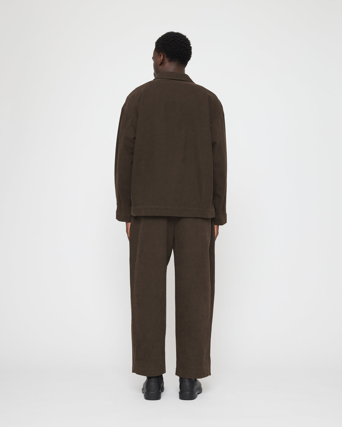Signature Panel Pockets Shirt Jacket - Brushed Canvas Edition - Taupe Brown