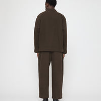 Signature Panel Pockets Shirt Jacket - Brushed Canvas Edition - Taupe Brown