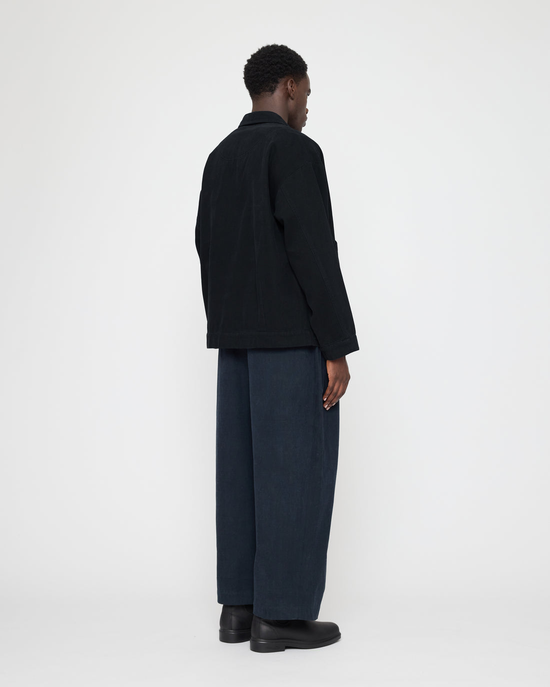 Signature Panel Pockets Shirt Jacket - Brushed Canvas Edition - Black