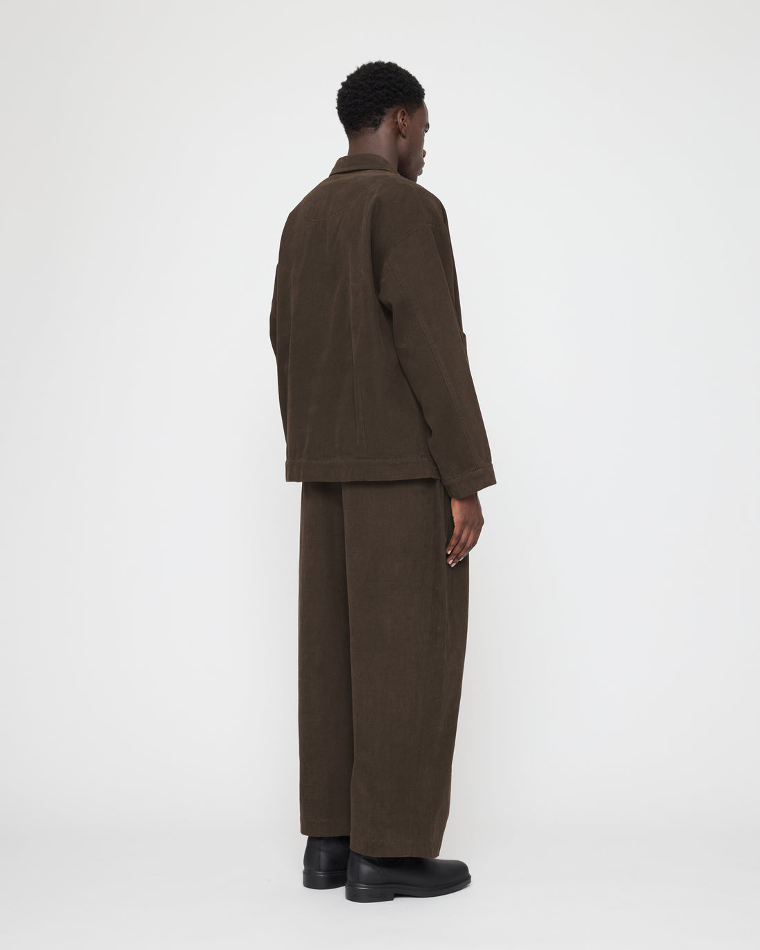Signature Panel Pockets Shirt Jacket - Brushed Canvas Edition - Taupe Brown