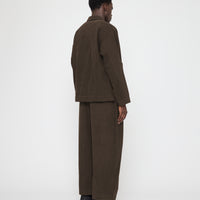 Signature Panel Pockets Shirt Jacket - Brushed Canvas Edition - Taupe Brown