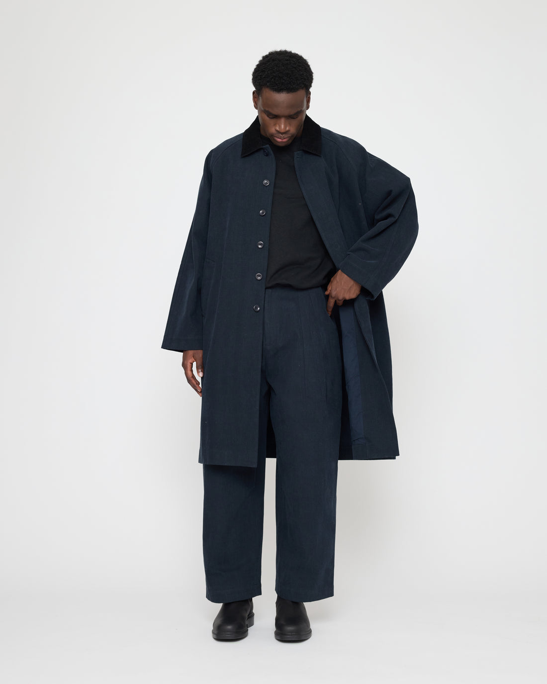 Signature Fall Duster - Brushed Canvas Edition - Navy