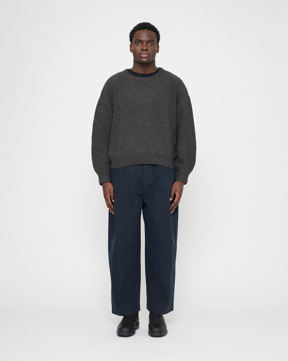 Signature Poet Sleeves Sweater - Yak Edition - Charcoal