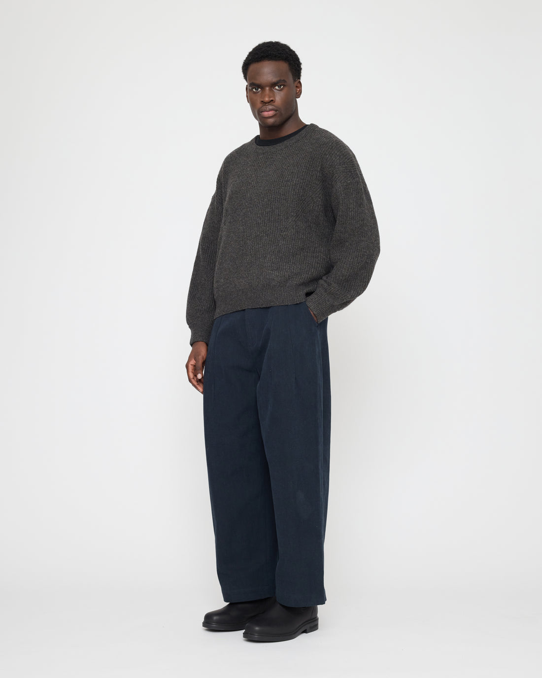 Signature Poet Sleeves Sweater - Yak Edition - Charcoal