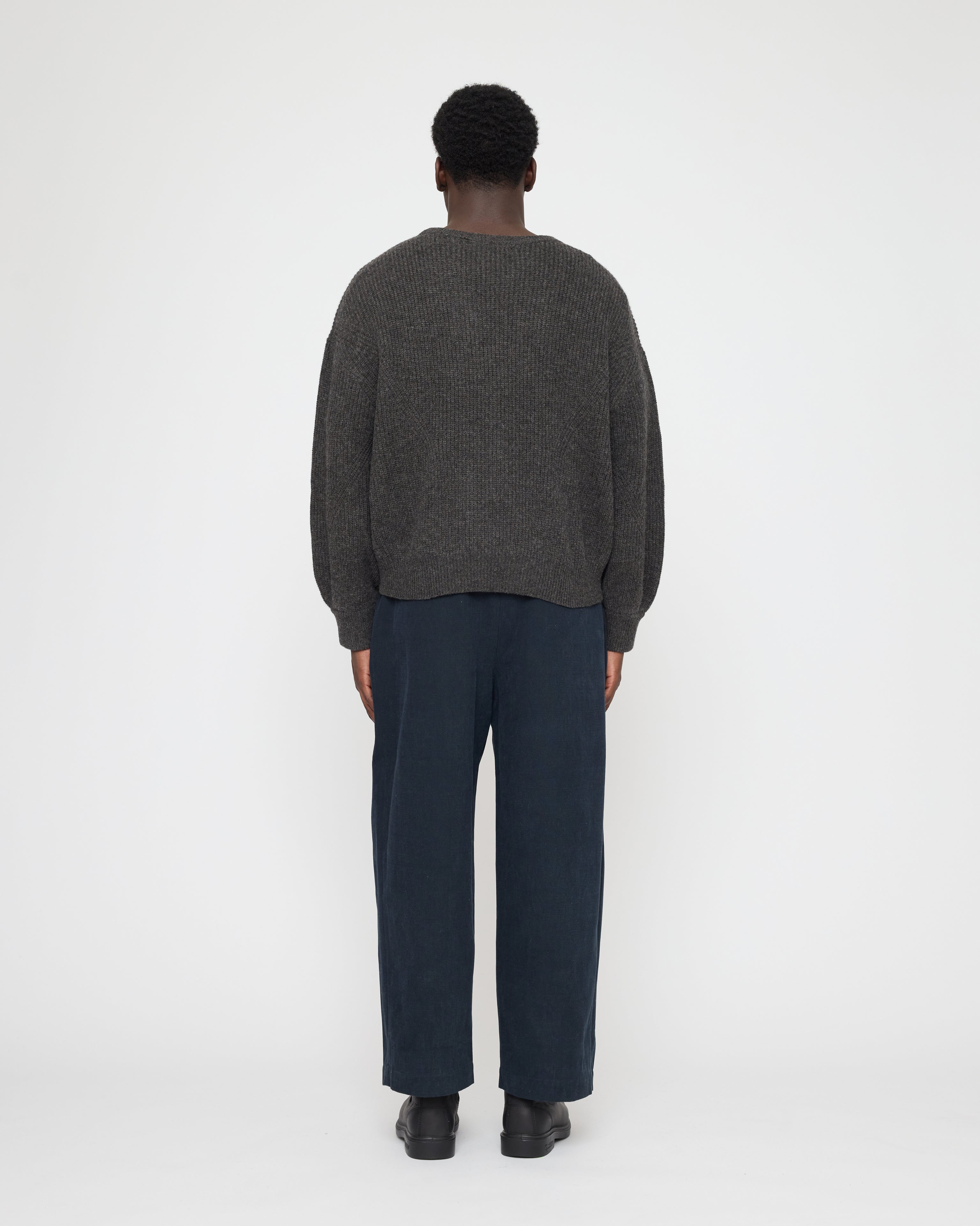 Signature Poet Sleeves Sweater - Yak Edition - Charcoal