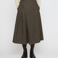 Pleated Culotte - Soft Denim Edition - FW26 - Olive