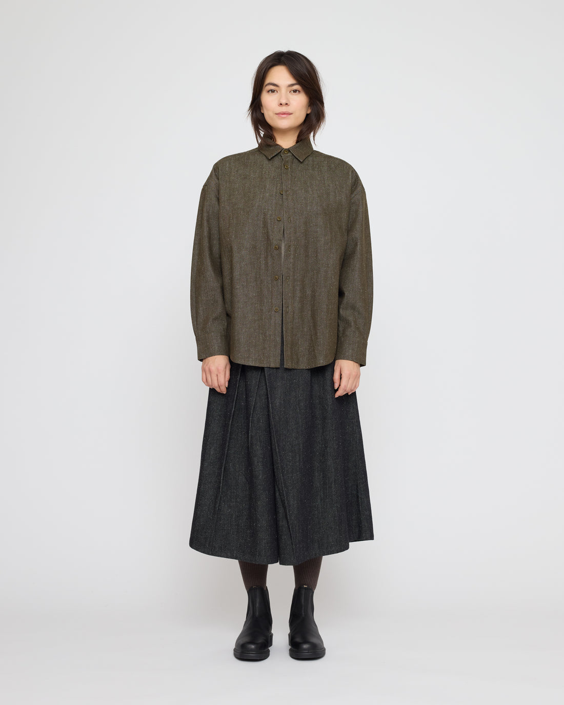 Unisex Dolman Shirt - Soft Denim Edition - FW26 - Olive