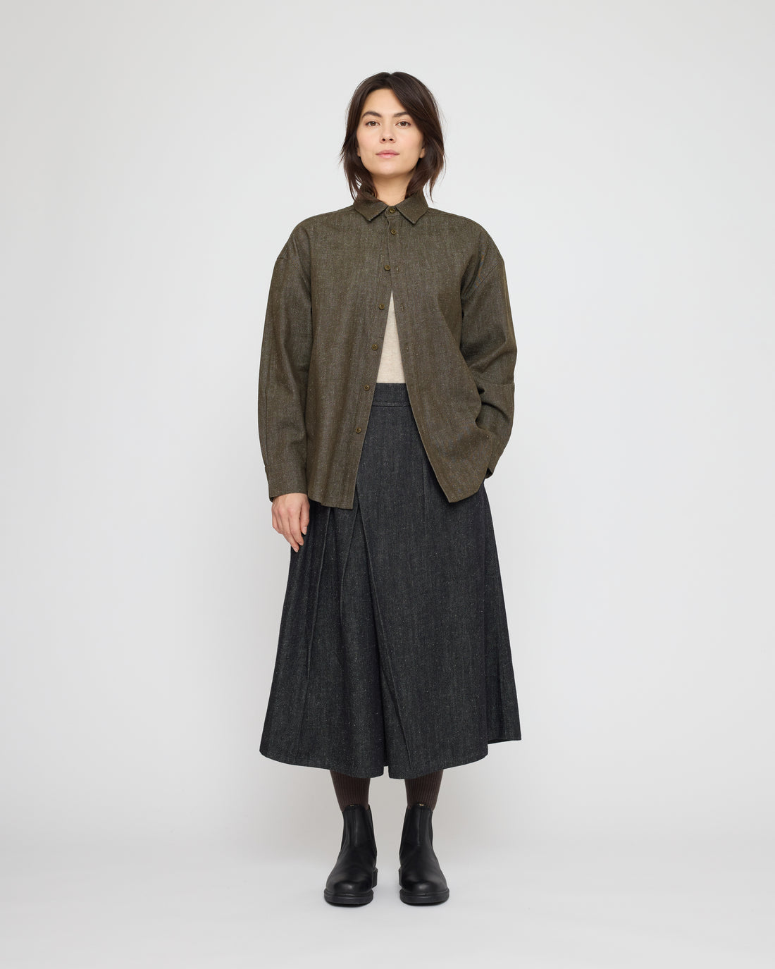 Unisex Dolman Shirt - Soft Denim Edition - FW26 - Olive