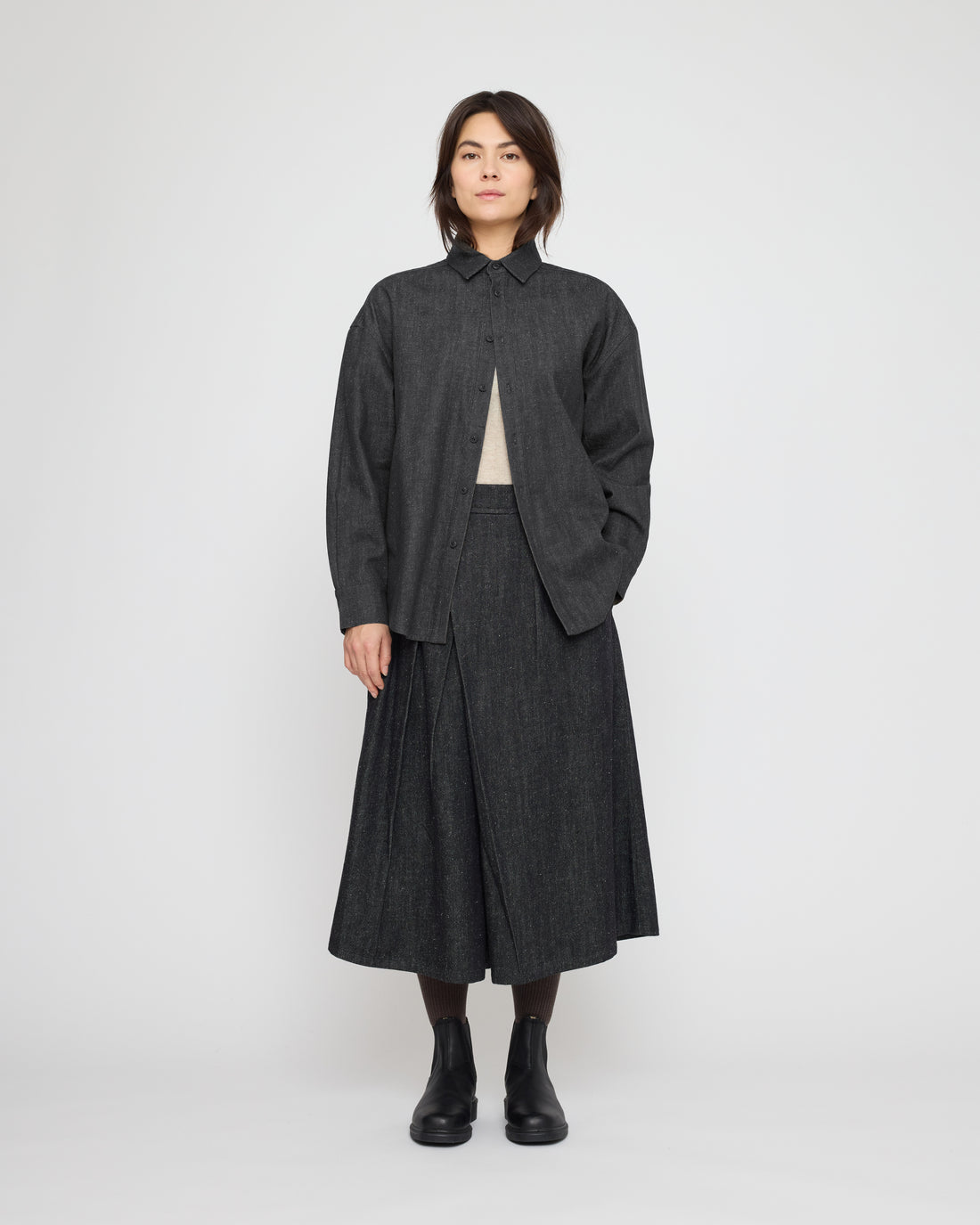 Unisex Dolman Shirt - Soft Denim Edition - FW26 - Black