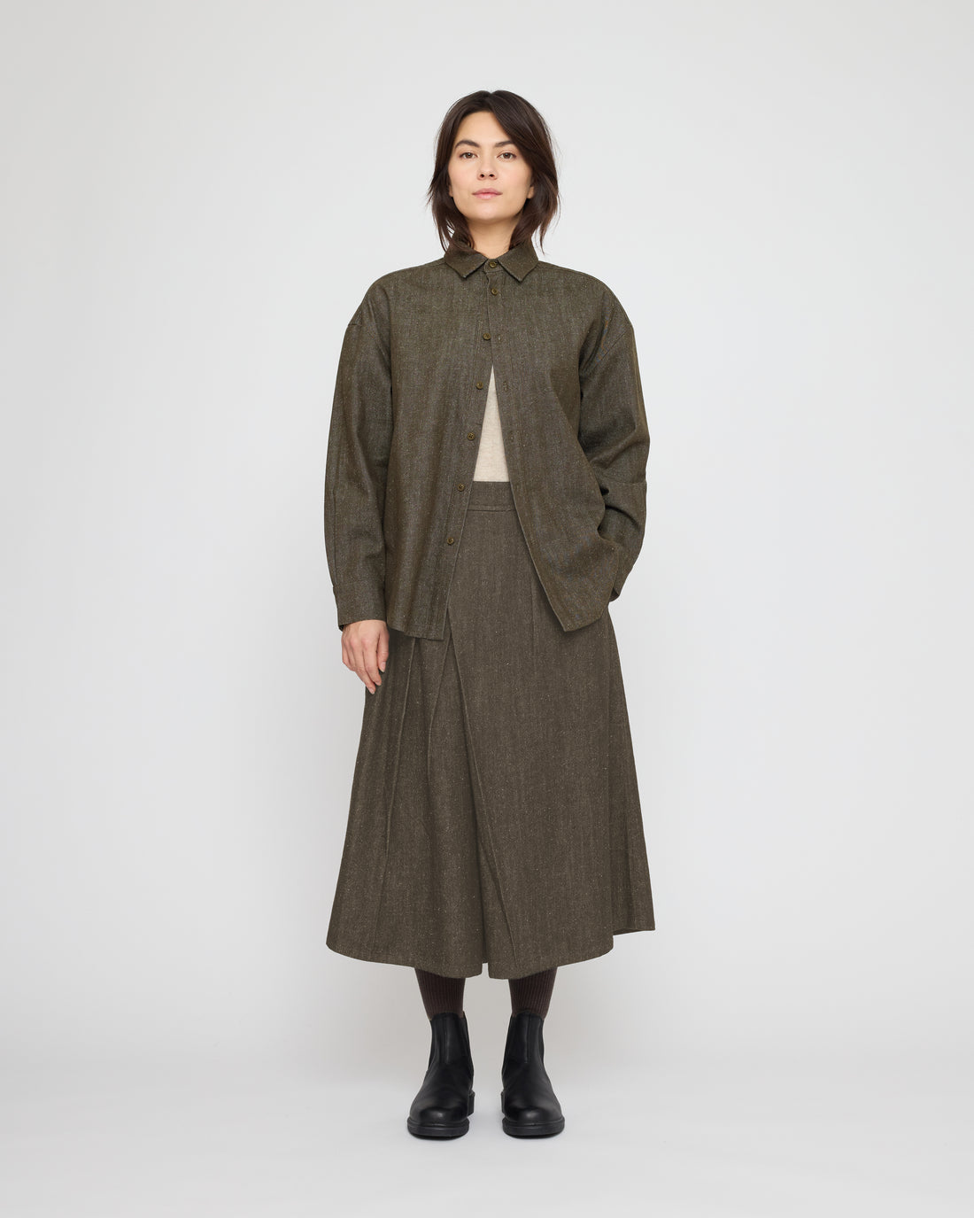 Unisex Dolman Shirt - Soft Denim Edition - FW26 - Olive
